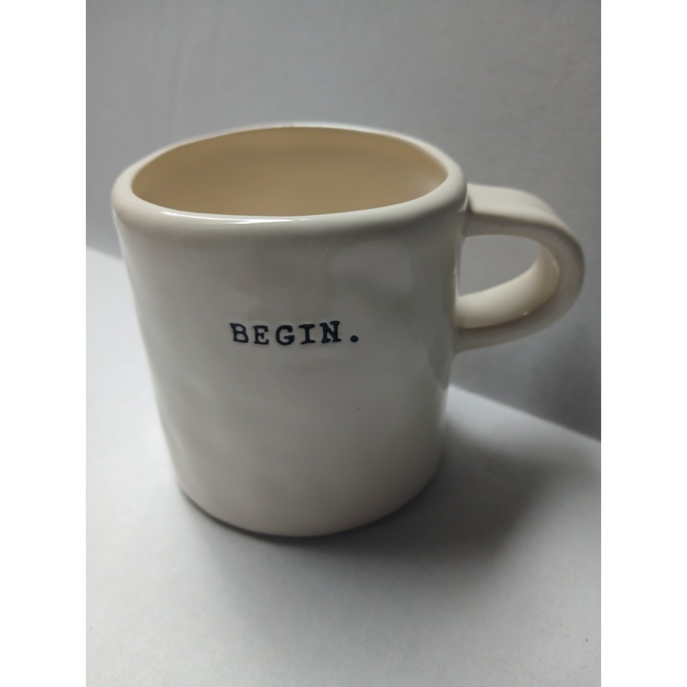 Vintage HTF RAE DUNN Magenta Artisan Dimpled Small Mug BEGIN Early Edition
